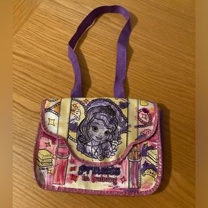Princess in training purse or bag. Color bag that has been colored and used.